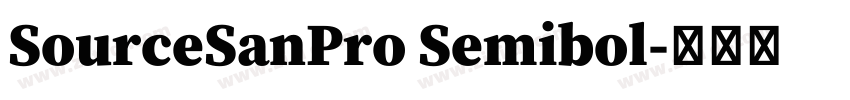 SourceSanPro Semibol字体转换